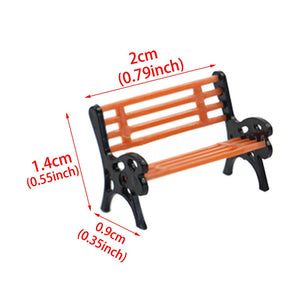 10pcs Model Train HO TT Scale 1:87 Bench Chair Settee Street Park Layout Model Park Bench Mini Garden Ornament Park Bench Craft