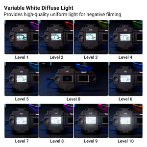 Visualizador de negativos  para filmes de 35mm. Converte filmes para arquivos digitais